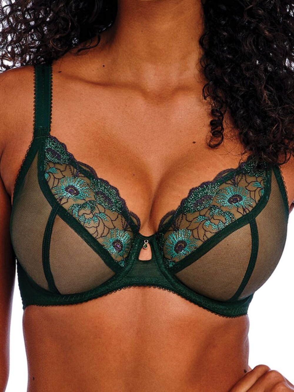 Freya Loveland plunge bra in deep emerald